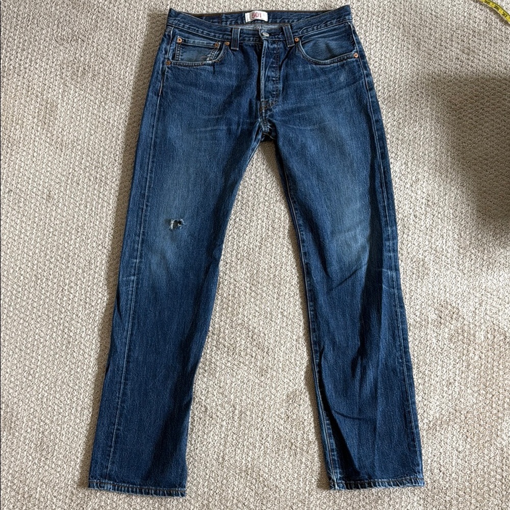 Vintage Levi's Authentic Blue Straight Leg Jeans - Picture 5 of 11